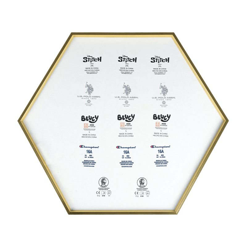 Etiquetas de tamaño impresas sin costuras